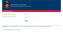 Tablet Screenshot of intra.shalomcollege.com